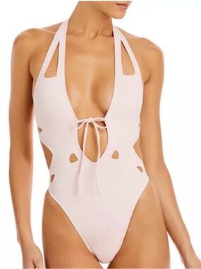 BNWT GIGI C Charlie White Cut-Out One Piece Swimsuit